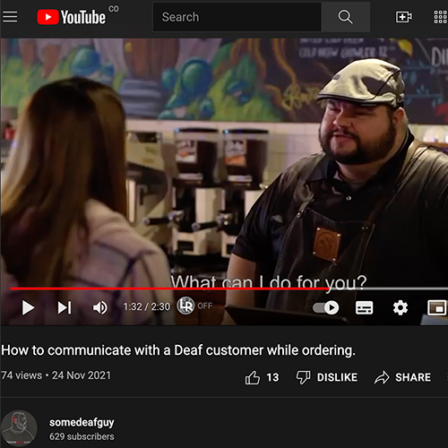 How to communicate with a Deaf customer while ordering. | YouTube-somedeafguy How2CommunicateWithaDeafCustomerWhileOrdering