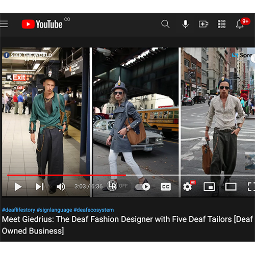 Meet Giedrius: The Deaf Fashion Designer with Five Deaf Tailors | YouTube video - Seek the World MeetGiedriusTheDeafFashionDesignerWith5DeafTailors