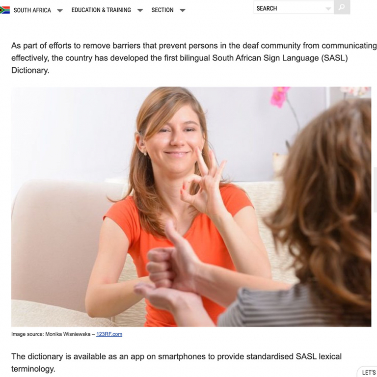SA launches bilingual dictionary for deaf community | Bizcommunity SAlaunchesBilingualDictionary4DeafCommunity 768x768