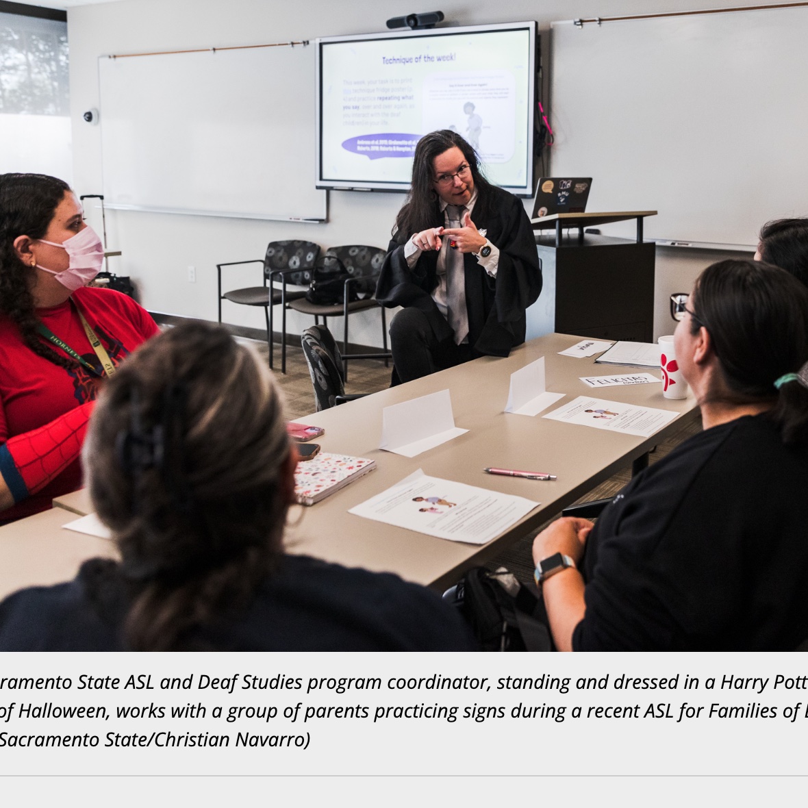 ASL class supporting parents of Deaf children fosters learning, community | csus.edu ASL Class Supporting Parents Of Deaf Children Fosters Learning Community