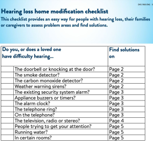Hearing loss home modification checklist | Deaf, DeafBlind and HOH State Services Hearing Loss Home Modification Checklist 300x300