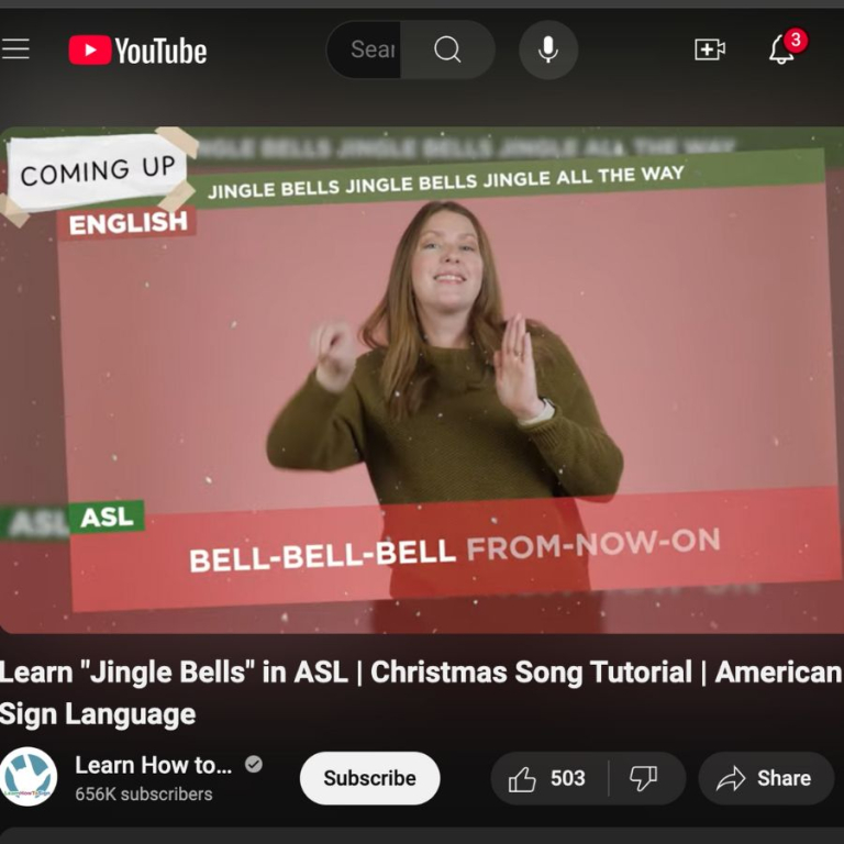 Learn Jingle Bells In ASL 768x768