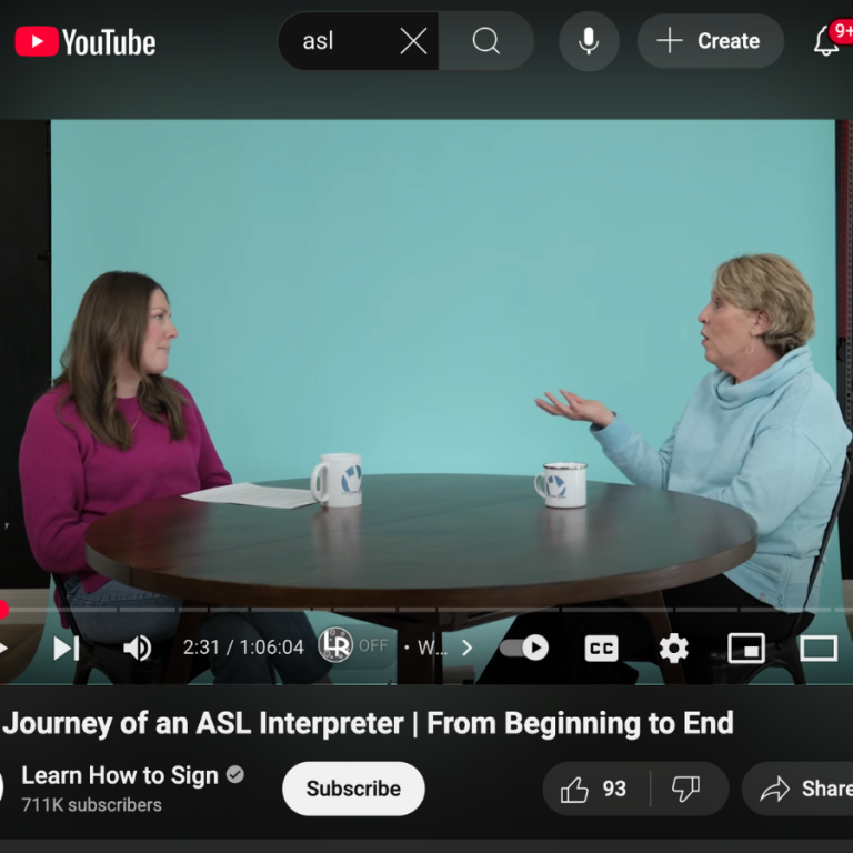 The Journey of an ASL Interpreter | From Beginning to End | YouTube - Learn How to Sign The Journey Of An ASL Interpreter 768x768