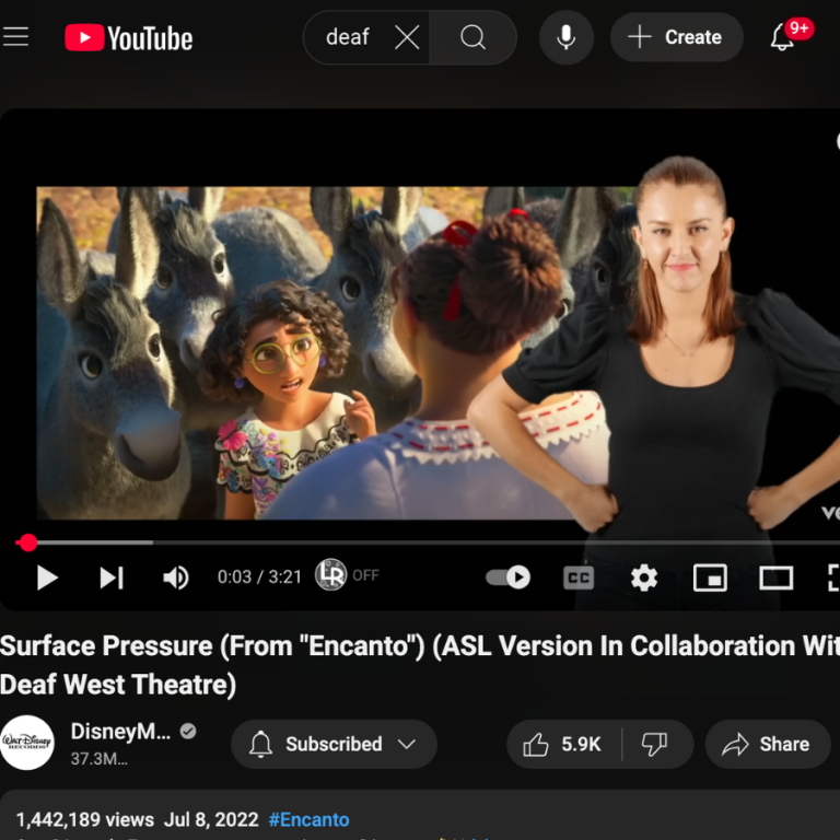 Surface Pressure (From "Encanto") (ASL Version - Deaf West Theatre) | YouTube - DisneyMusicVEVO Surface Pressure From Encanto ASL Version 768x768