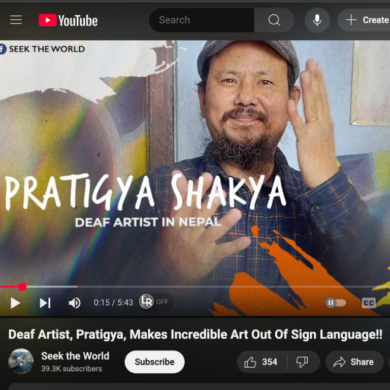 Deaf Artist, Pratigya, Makes Incredible Art Out Of Sign Language!! | YouTube - Seek the World Deaf Artist Pratigya Makes Incredible Art Out Of Sign Language 768x768