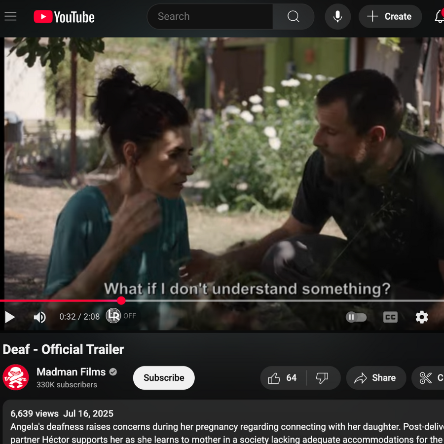Deaf - Official Trailer | YouTube - Madman Films Deaf Official Trailer