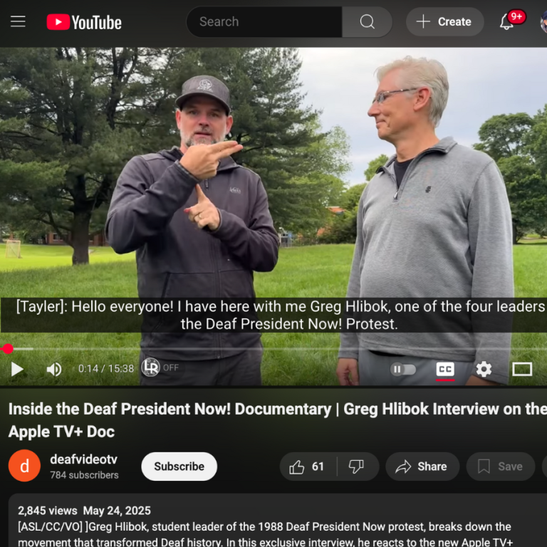 Inside the Deaf President Now! Documentary | Greg Hlibok Interview | YouTube deafvideotv Inside The Deaf President Now 768x768