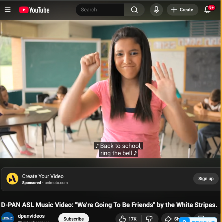 D PAN ASL Music Video We R Going To Be Friends 768x768