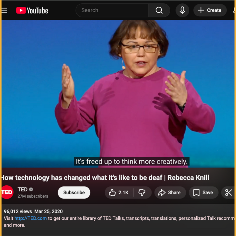 How technology has changed what it's like to be deaf | Rebecca Knill -TED How Technology Has Changed What Its Like To Be Deaf Rebecca Knill 768x768